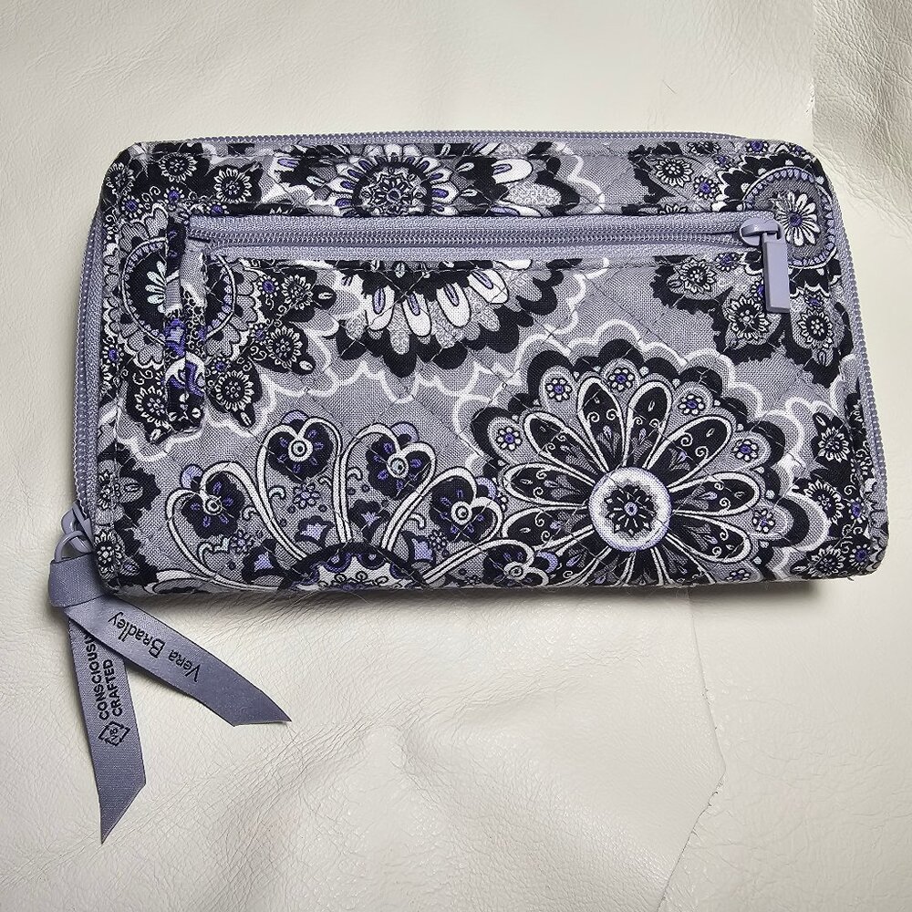 Vera Bradley Women's Cotton All in One Crossbody Purse with RFID Pr